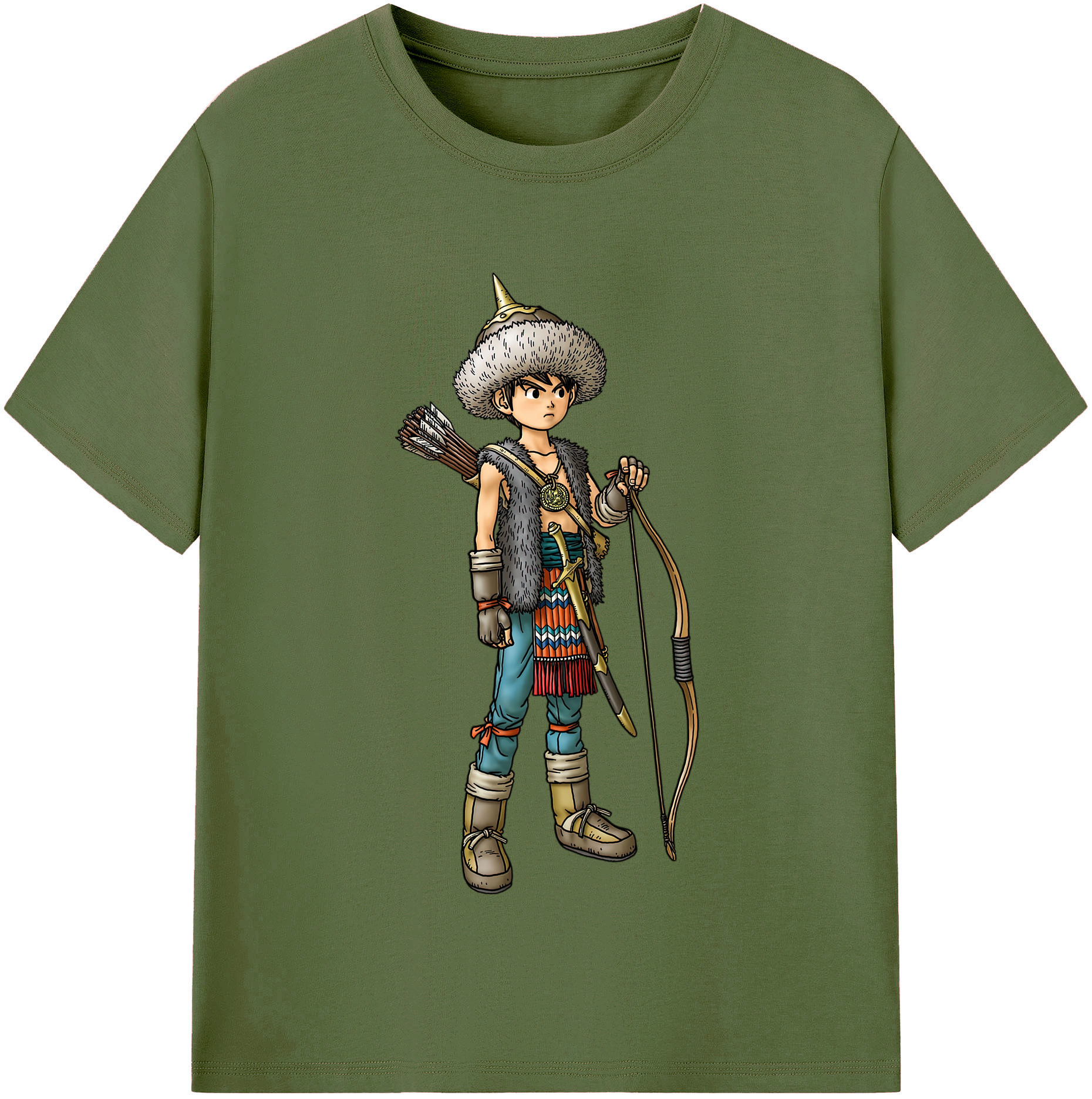 （画像用） ドラゴンクエスト Doragon Kuesuto Dragon Quest 綿100％半袖Tシャツ（フロントプリント）